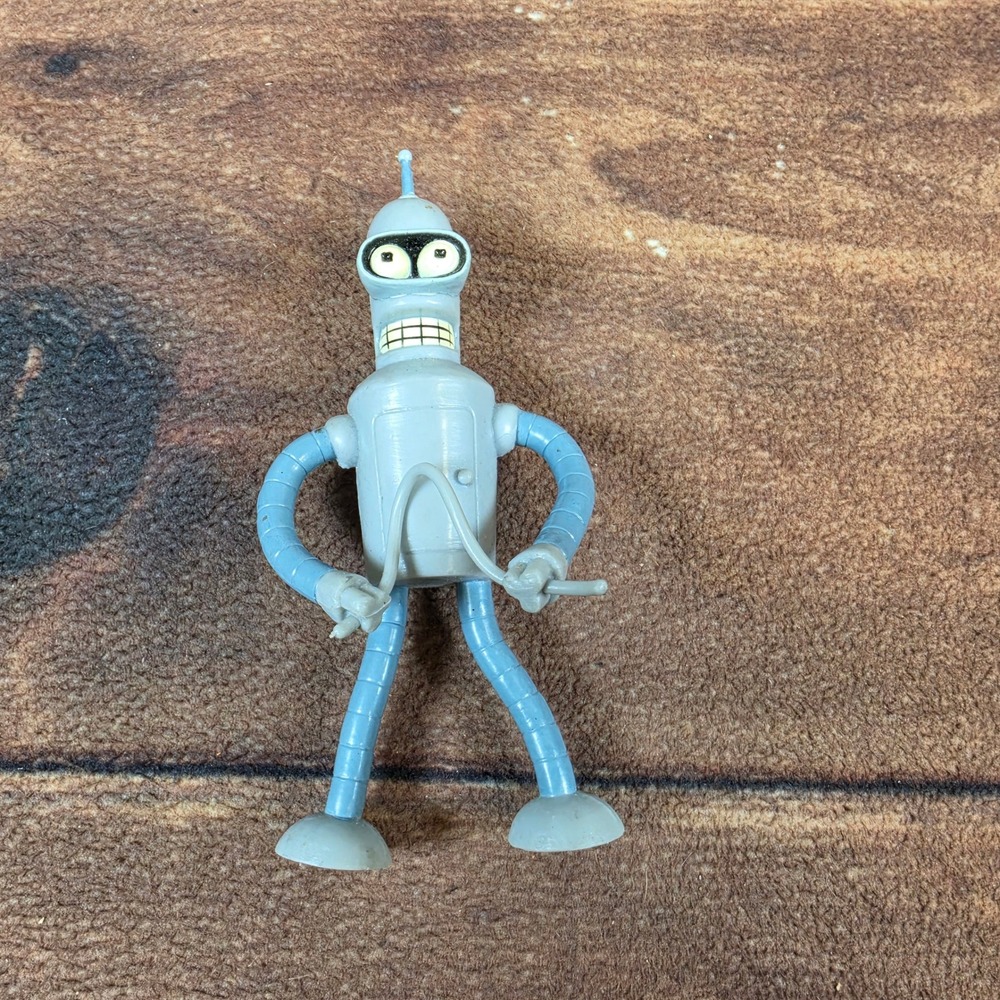 Futurama Bender Action Figure Matt Groening Grey Good Vintage PVC Robot